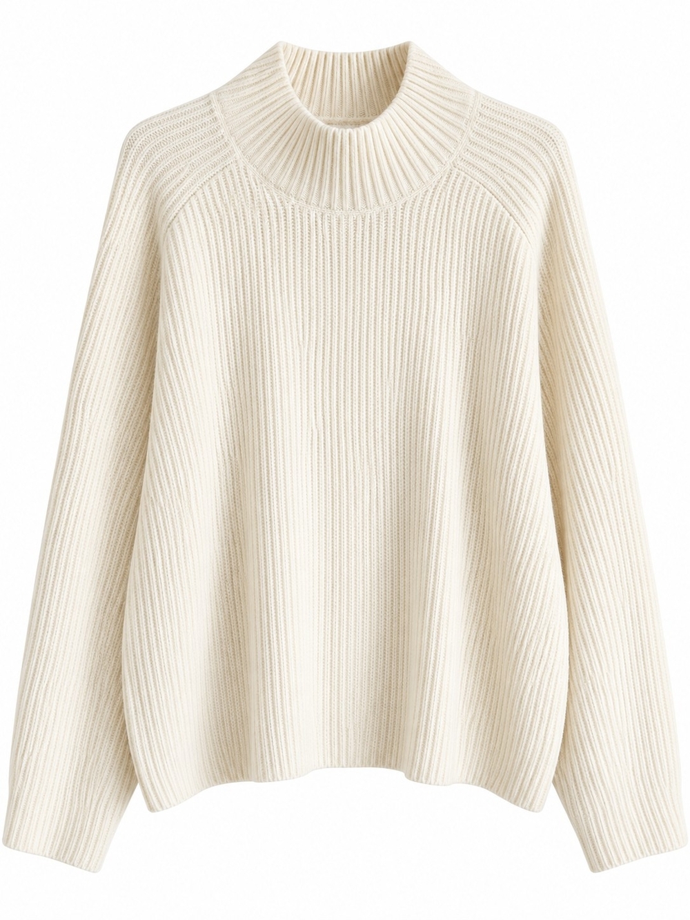 GAP Cream Ribbed Turtleneck Sweater - Women Size XXL